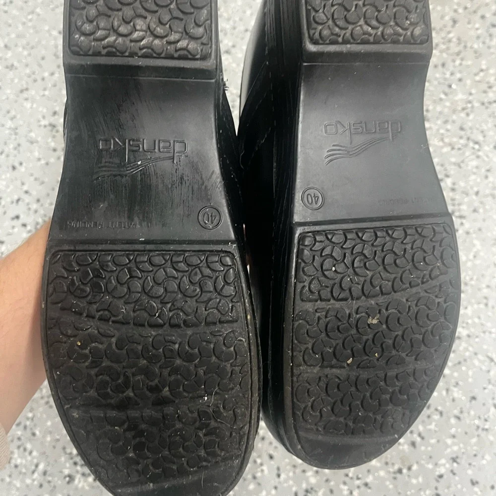 Dansko Black Leather Slip-On Shoes - Picture 4 of 4